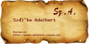 Szőke Adalbert névjegykártya